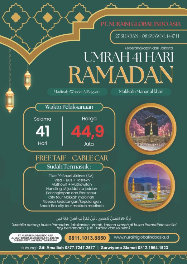 UMRAH 41 HARI RAMADHAN FREE THAIF 1