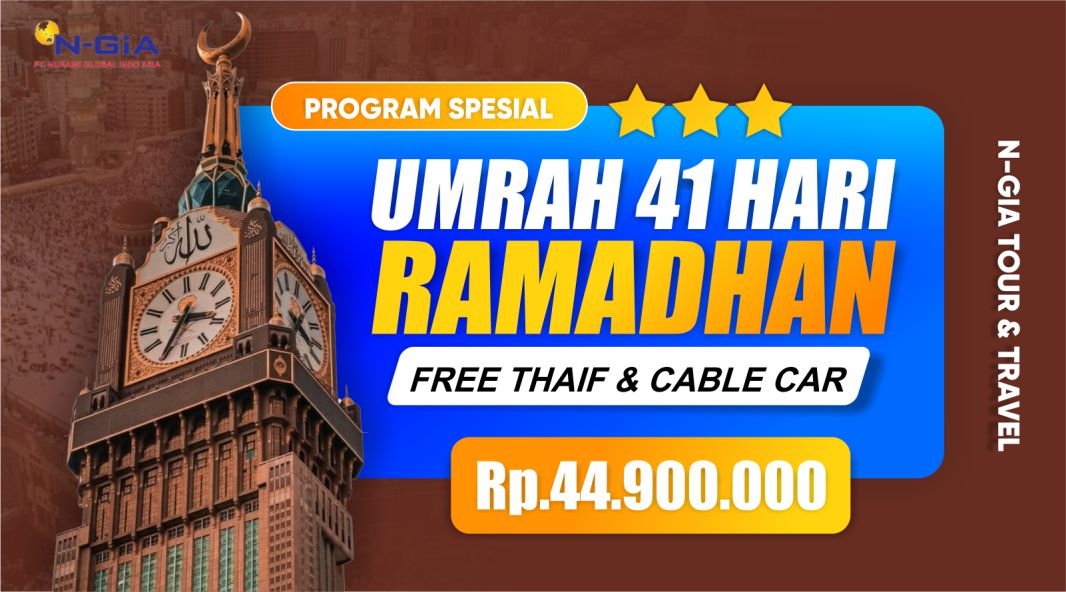 UMRAH 41 HARI RAMADHAN FREE THAIF